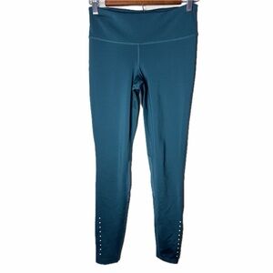 Old Navy Small Leggings Emerald Green Mesh Back Activewear Workout Gym Pants